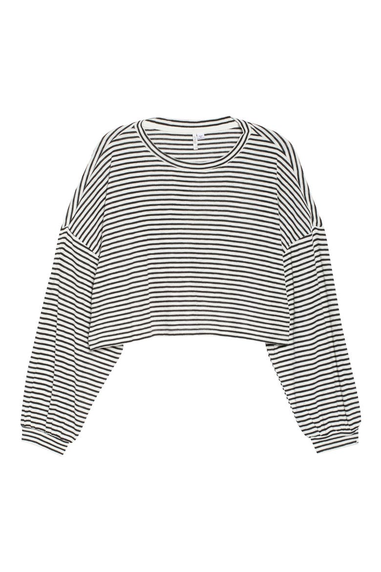 Gloria Crop Top, Alternate, color, BLACK CD STRIPES