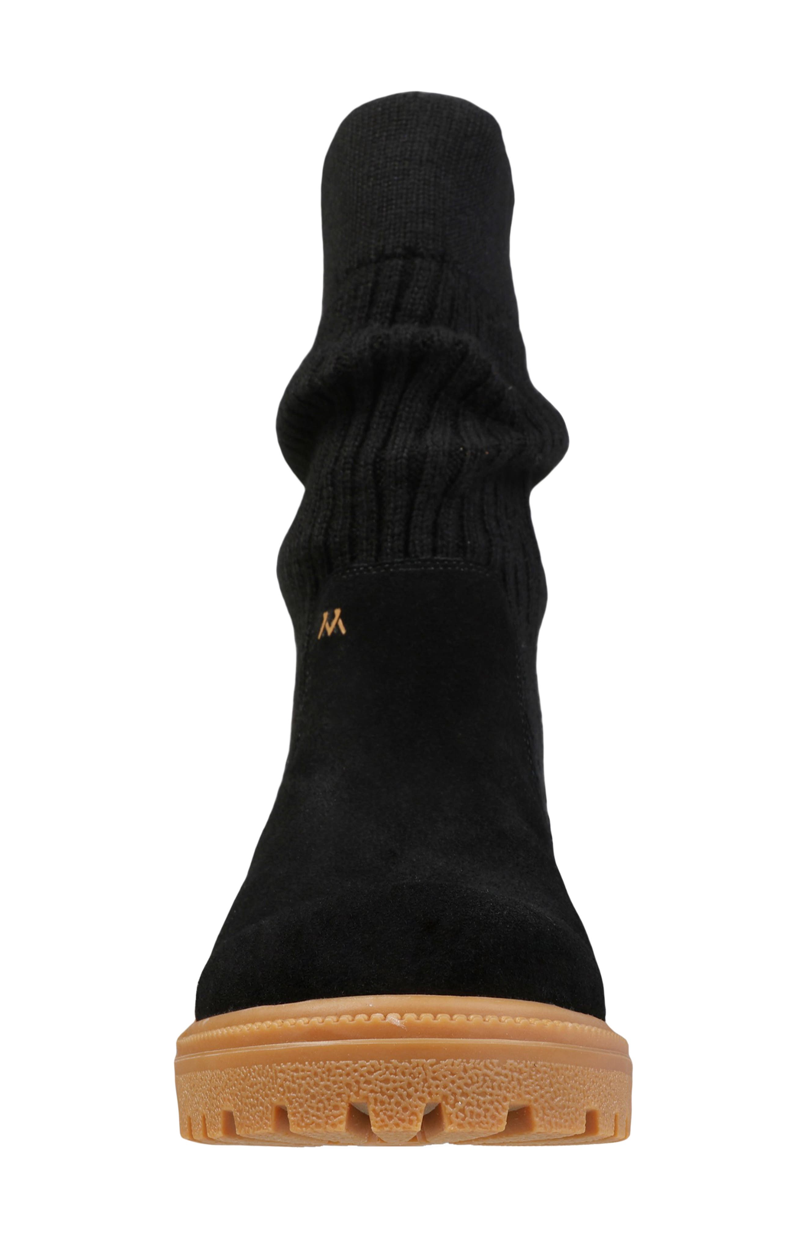 Mykos Suede & Knit Boot, Alternate, color, 