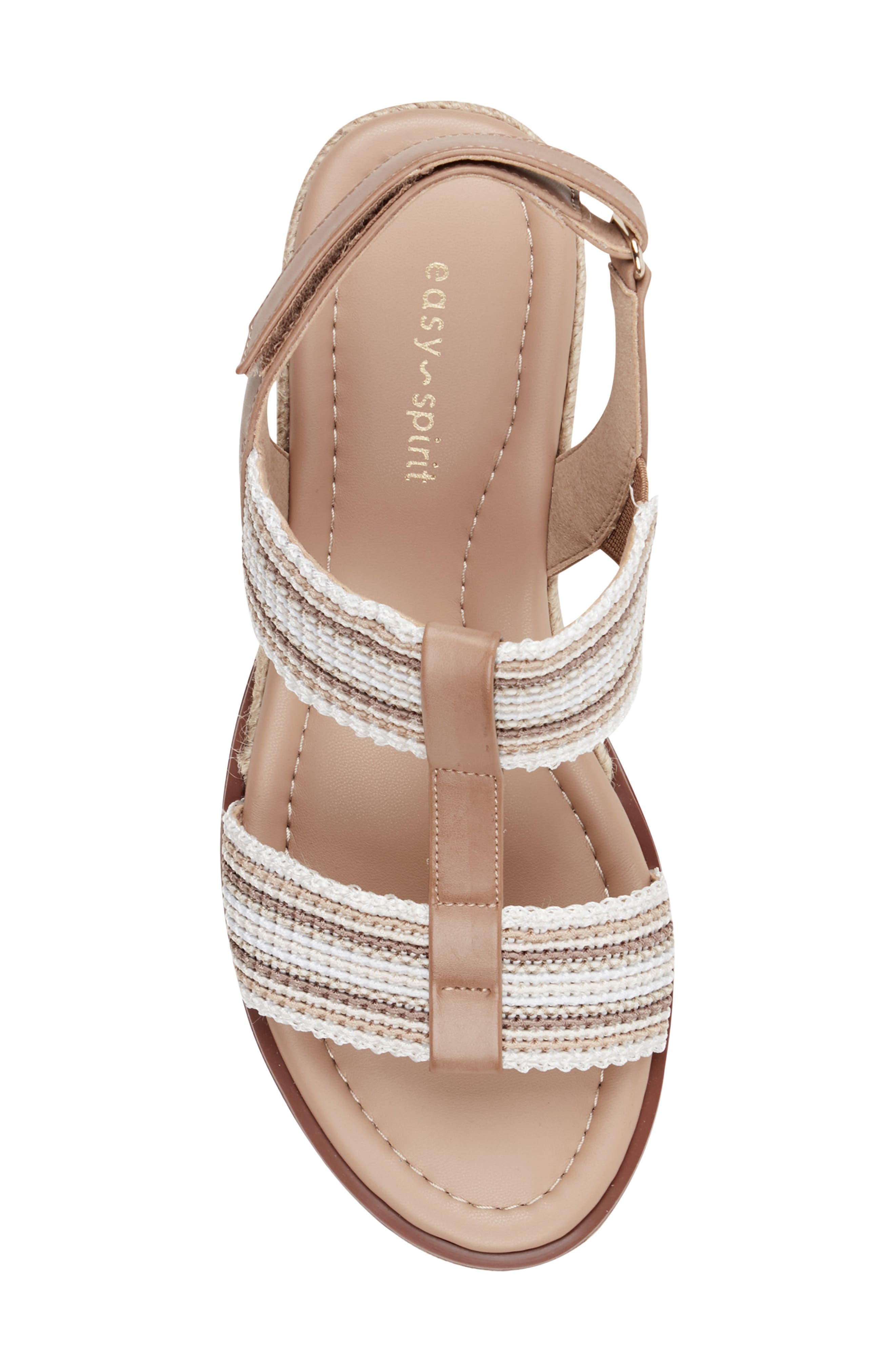 Selene Wedge Sandal, Alternate, color, DARK NATURAL