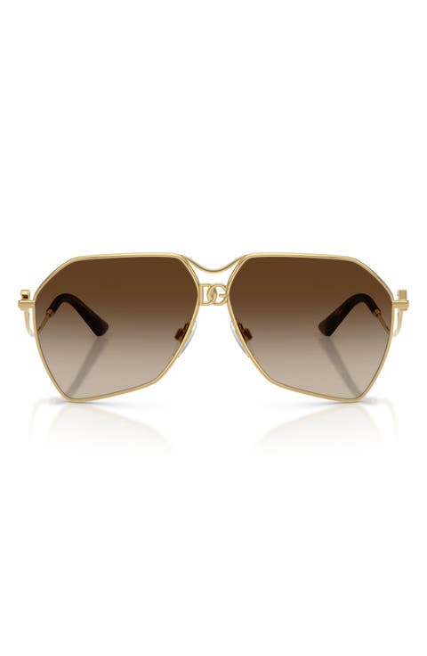 62mm Gradient Pilot Sunglasses