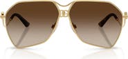 Dolce&Gabbana 62mm Gradient Pilot Sunglasses
