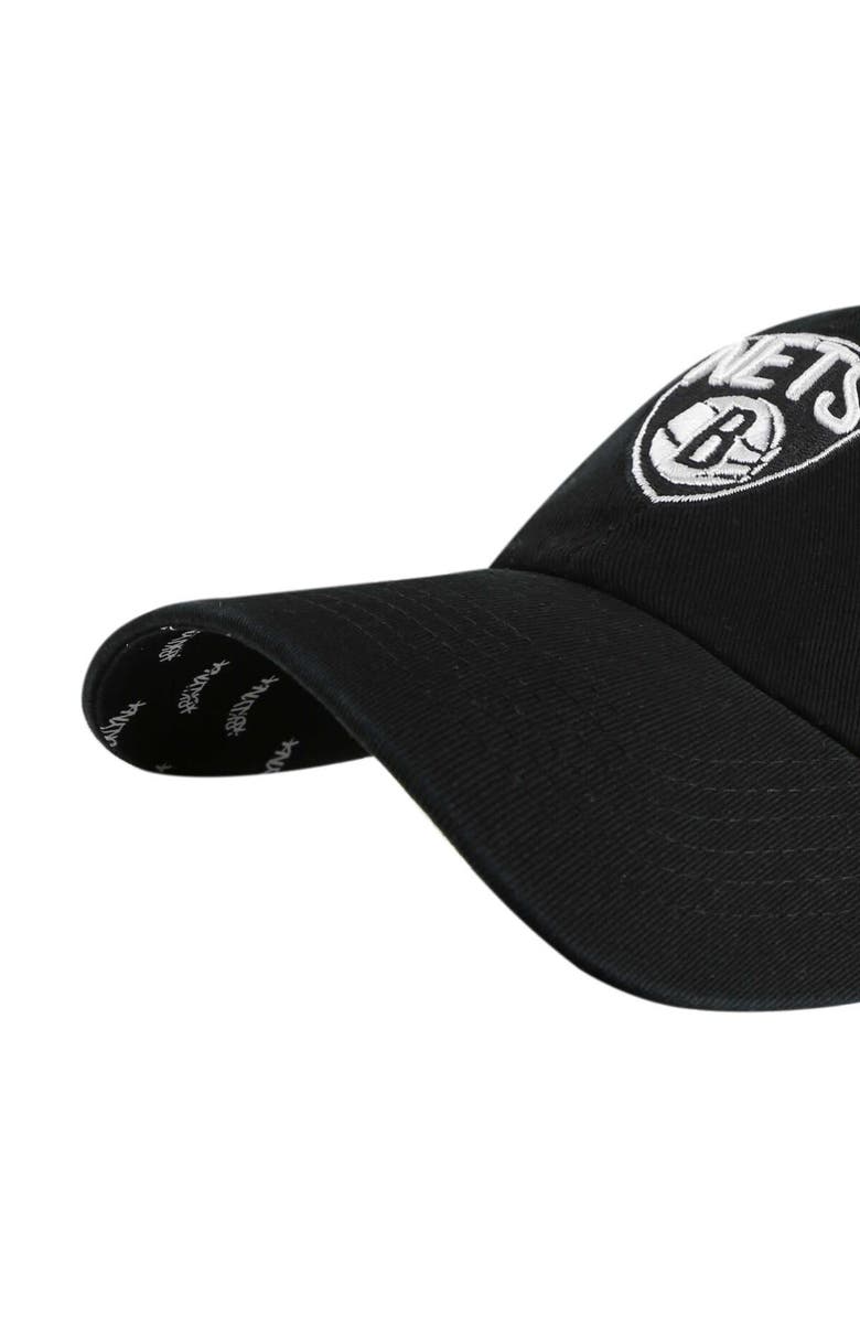 '47 Women's '47  Black Brooklyn Nets Confetti Undervisor Clean Up Adjustable Hat, Alternate, color, 