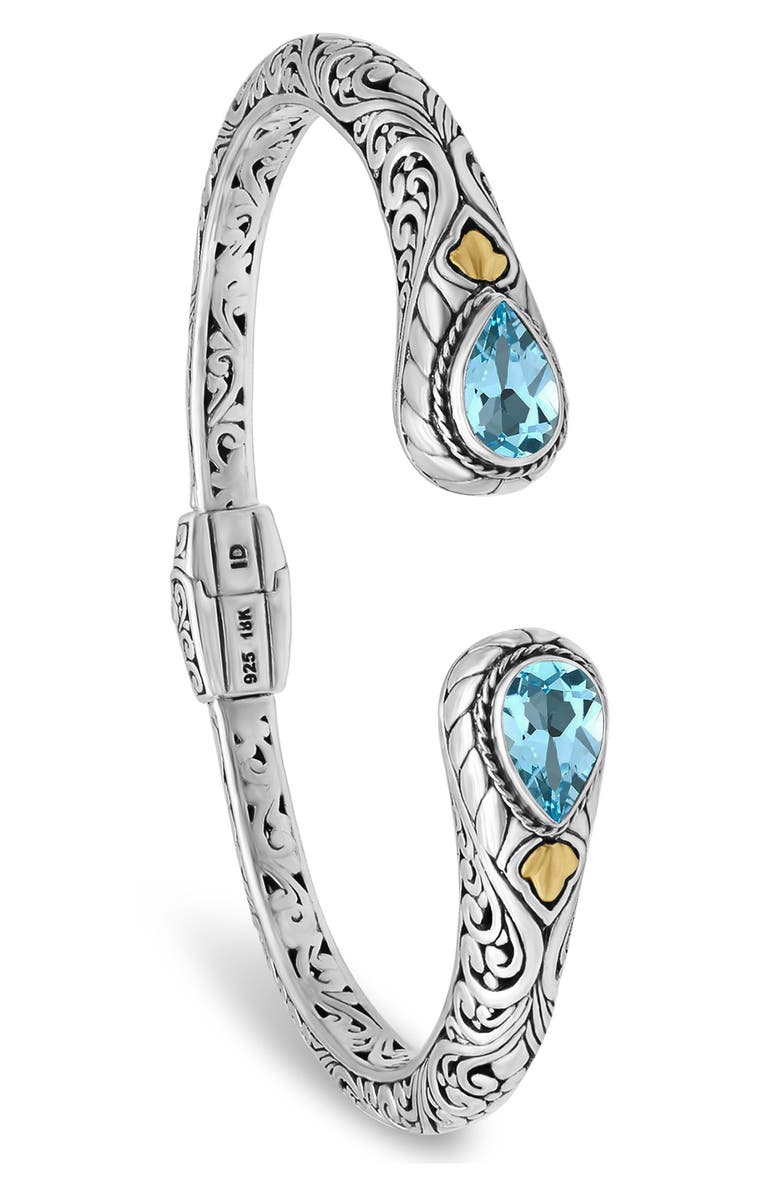 DEVATA Two-Tone Topaz Cuff Bracelet, Alternate, color,