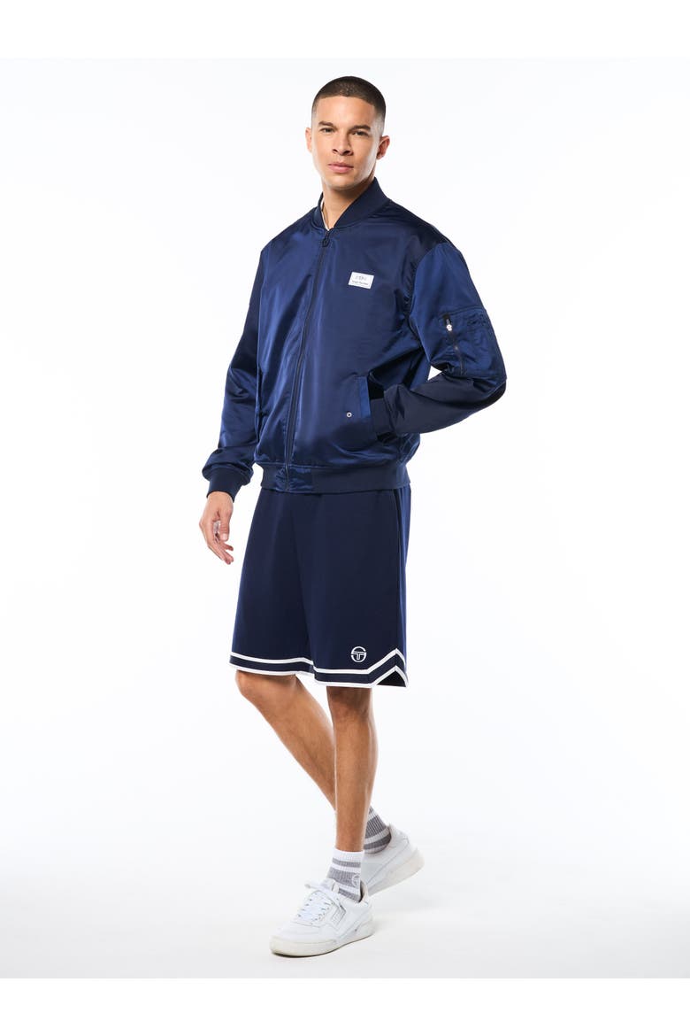 Piano Bomber Jacket, Alternate, color, MARITIME BLUE