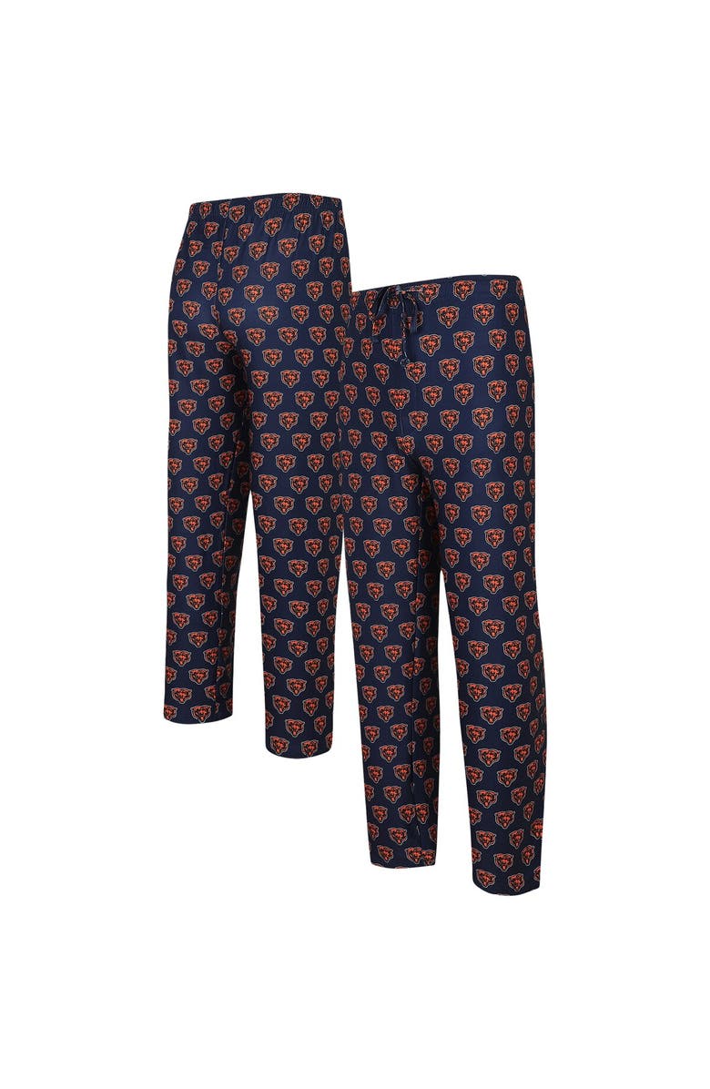 CONCEPTS SPORT Men's Concepts Sport Navy Chicago Bears Gauge Allover Print Knit Pants, Main, color,