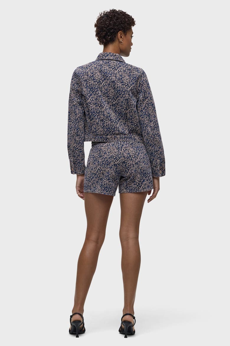 Liza Trucker Jacket, Alternate, color, INDIGO LEOPARD