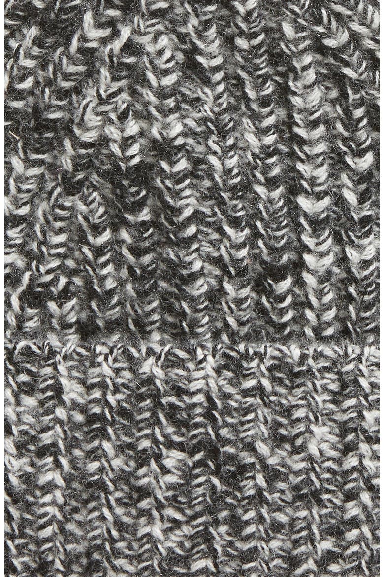 Marled Wool & Cashmere Beanie, Alternate, color, BLACK/ CREAM