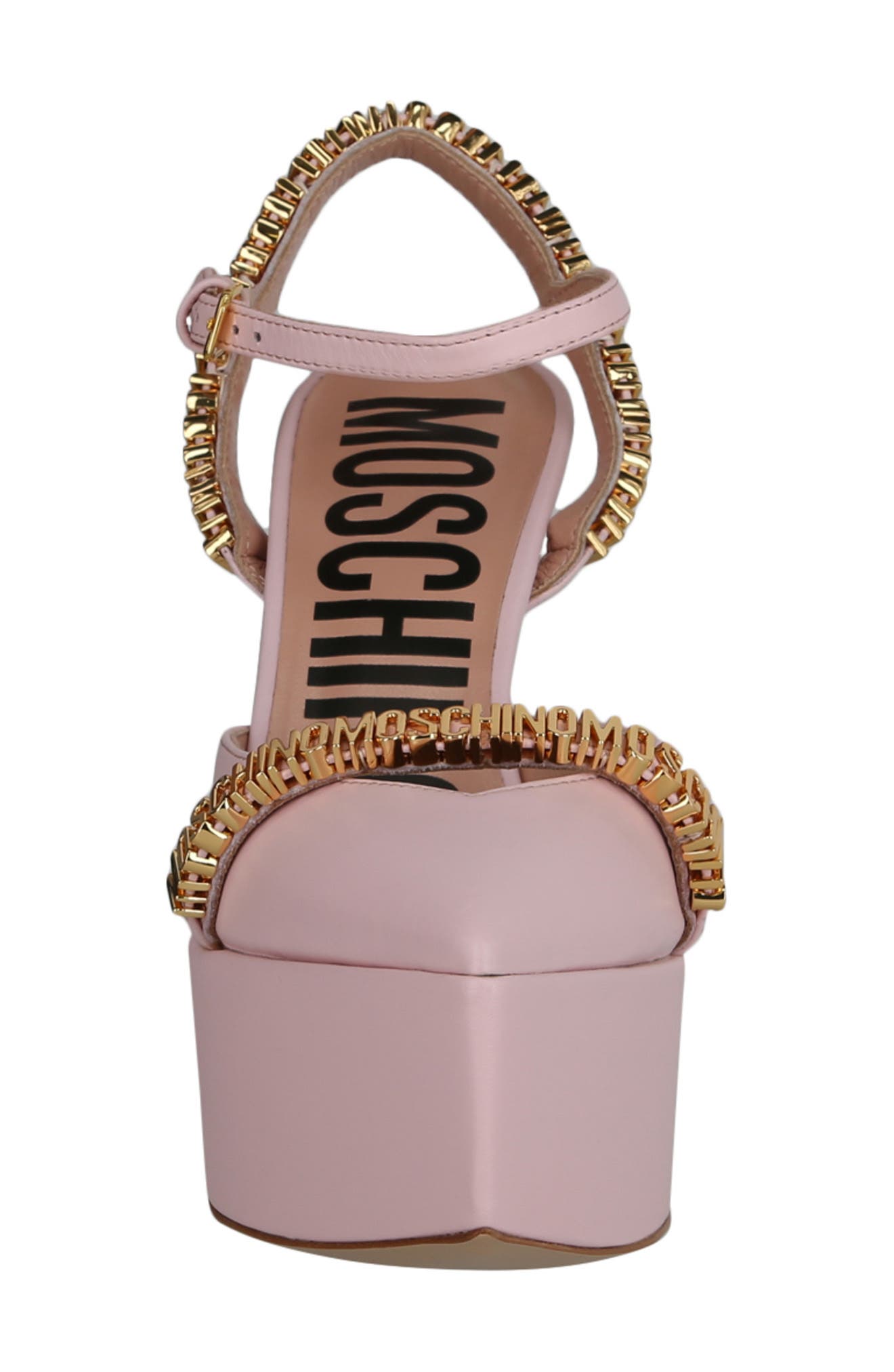 Moschino Logo Chain Platform Pump, Alternate, color, 