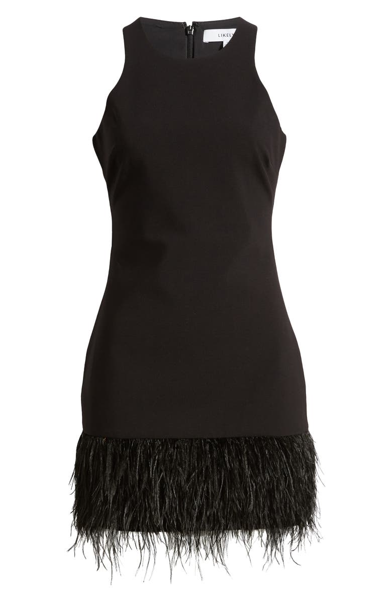 LIKELY Cami Feather Hem Sheath Dress, Alternate, color,