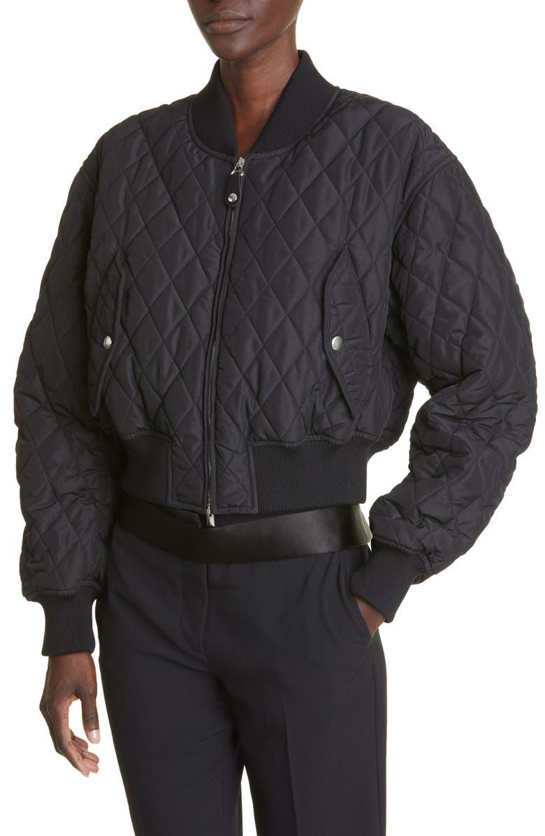 Stella McCartney Quilted Recycled Polyester Bomber Jacket, Alternate, color, 
