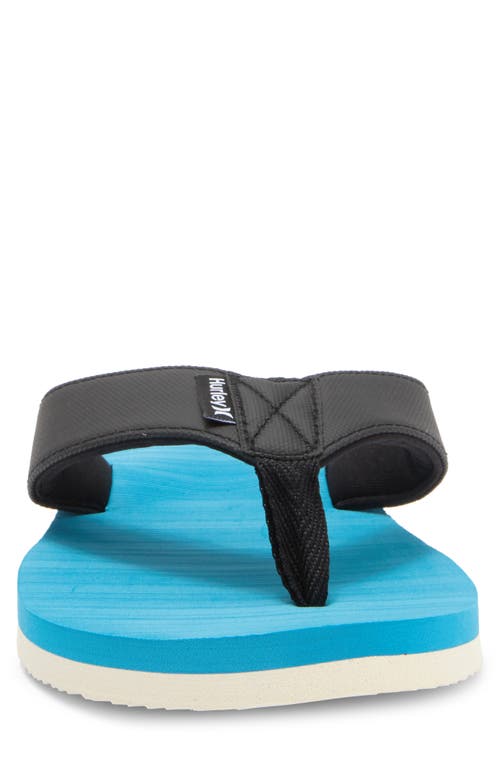 Hurley Layback Flip Flop In Blue/tan