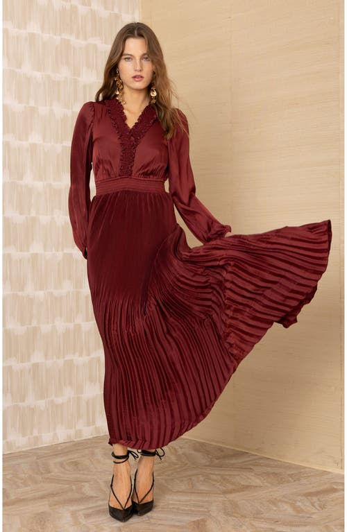 Hale Bob Alisson Charmeuse Dress In Red