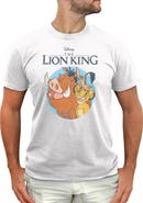 Lion King Men's Lion King Distressed Friends Badge Graphic T-Shirt