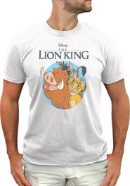 Lion King Men's Lion King Distressed Friends Badge Graphic T-Shirt