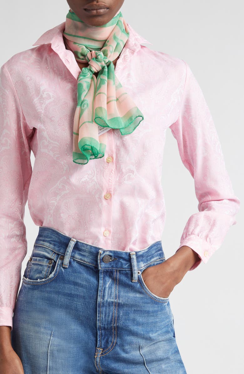 Etro Tosca Silk Scarf, Alternate, color, 