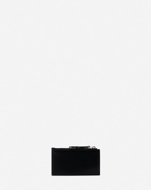 Lanvin Signature Leather Cardholder In Black