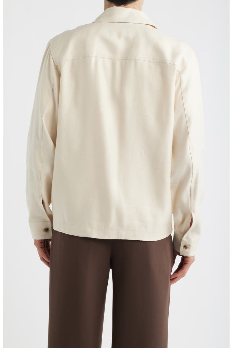 Alban 1808 Canvas Zip-Up Shirt Jacket, Alternate, color, IVORY