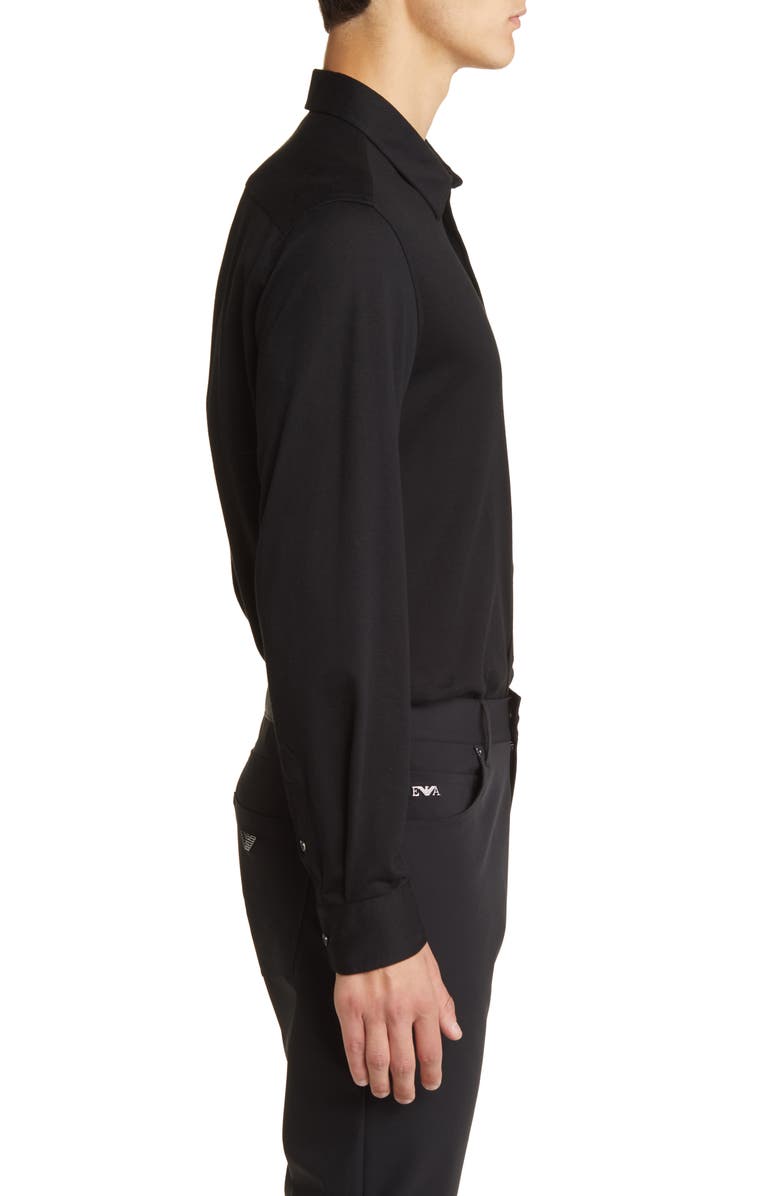 Emporio Armani Solid Button-Up Shirt, Alternate, color,