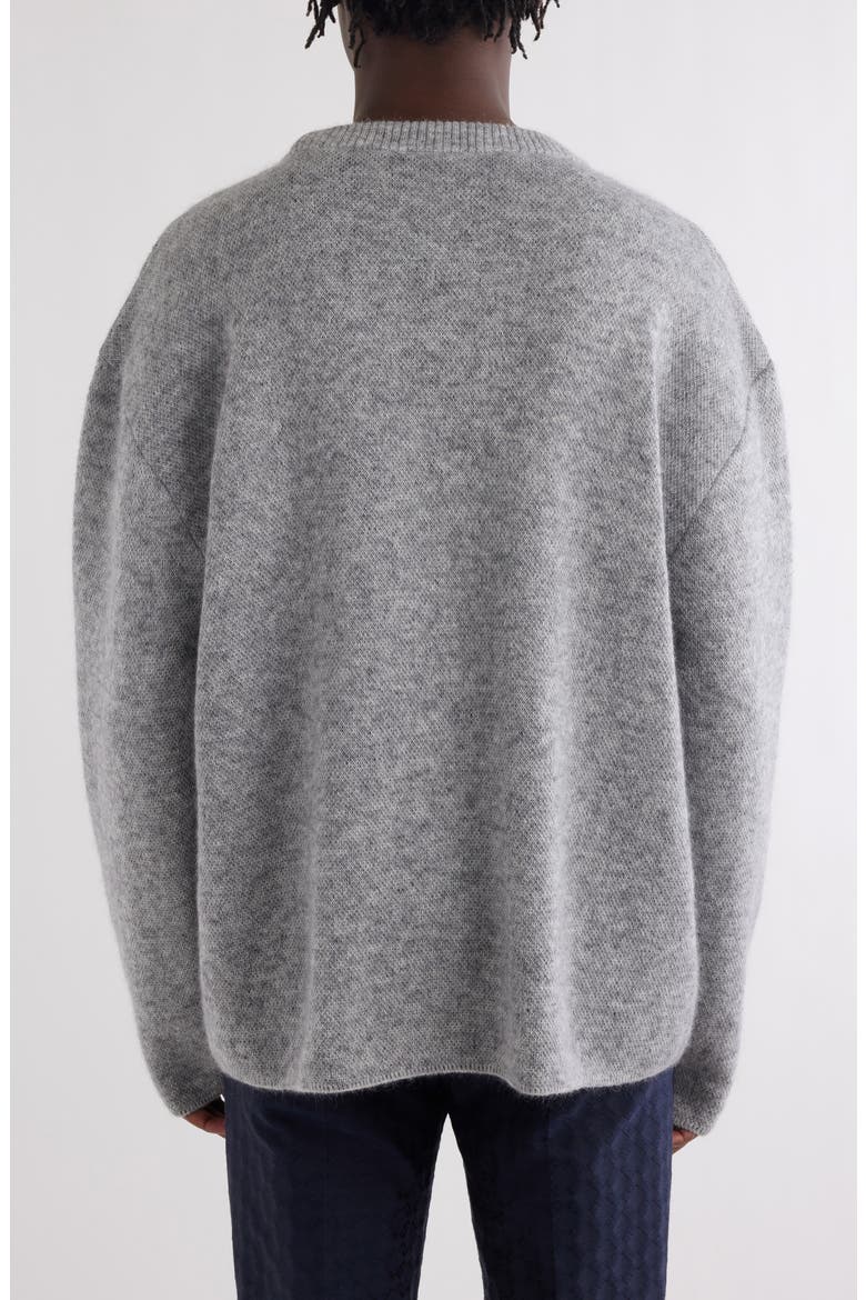Cat Mohair Blend Crewneck Sweater, Alternate, color, GREY