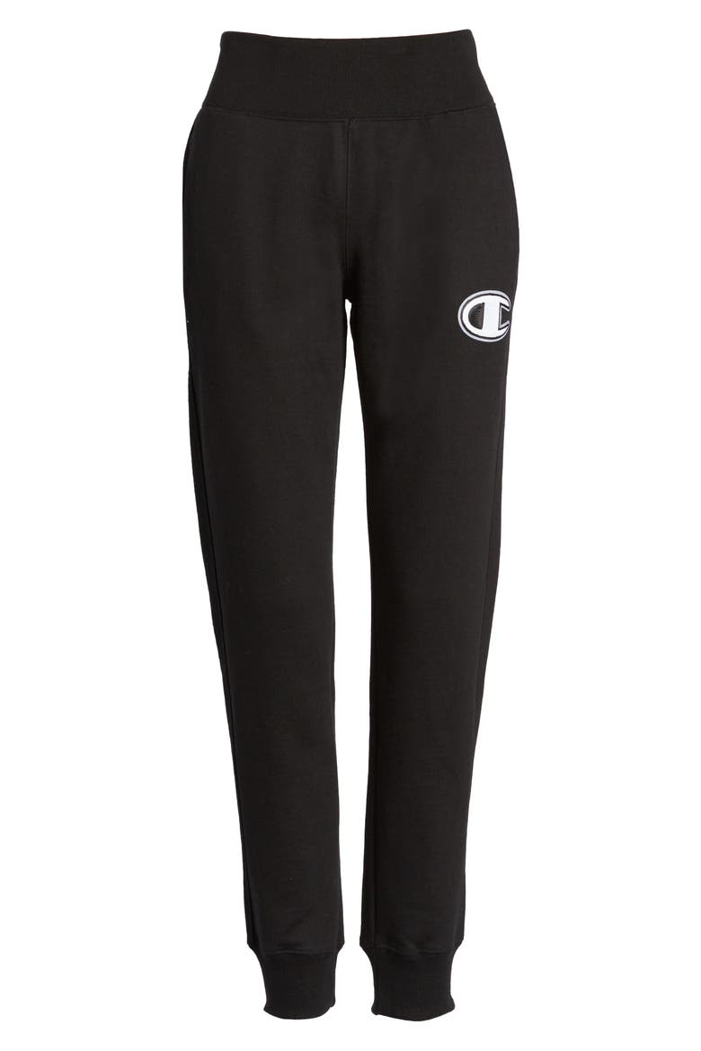 Fleece Joggers, Alternate, color, BLACK