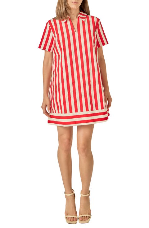 Stripe Mini Shirtdress