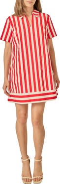 English Factory Stripe Mini Shirtdress
