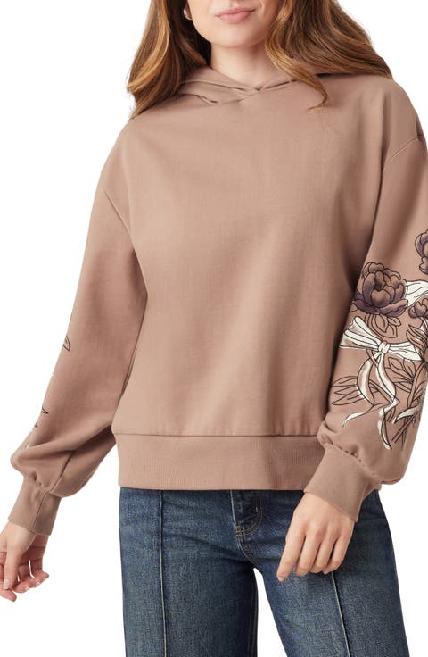 Floral Graphic Sleeve Hoodie