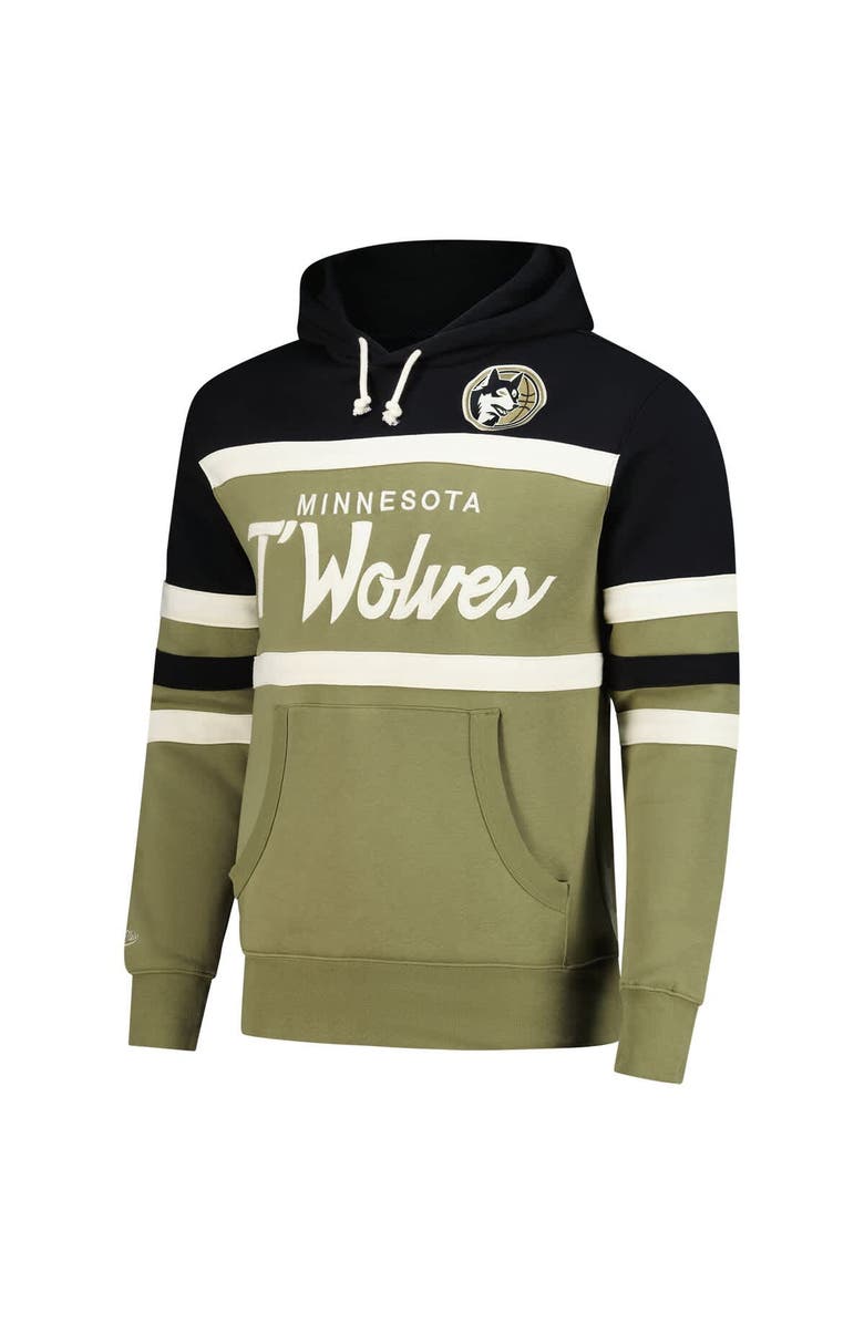 Mitchell & Ness Men's Mitchell & Ness Olive/Black Minnesota Timberwolves Double Clutch Head Coach Hoodie, Alternate, color, Olive