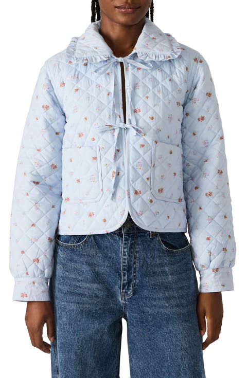 Nellie Floral Quilted Cotton Blend Jacket