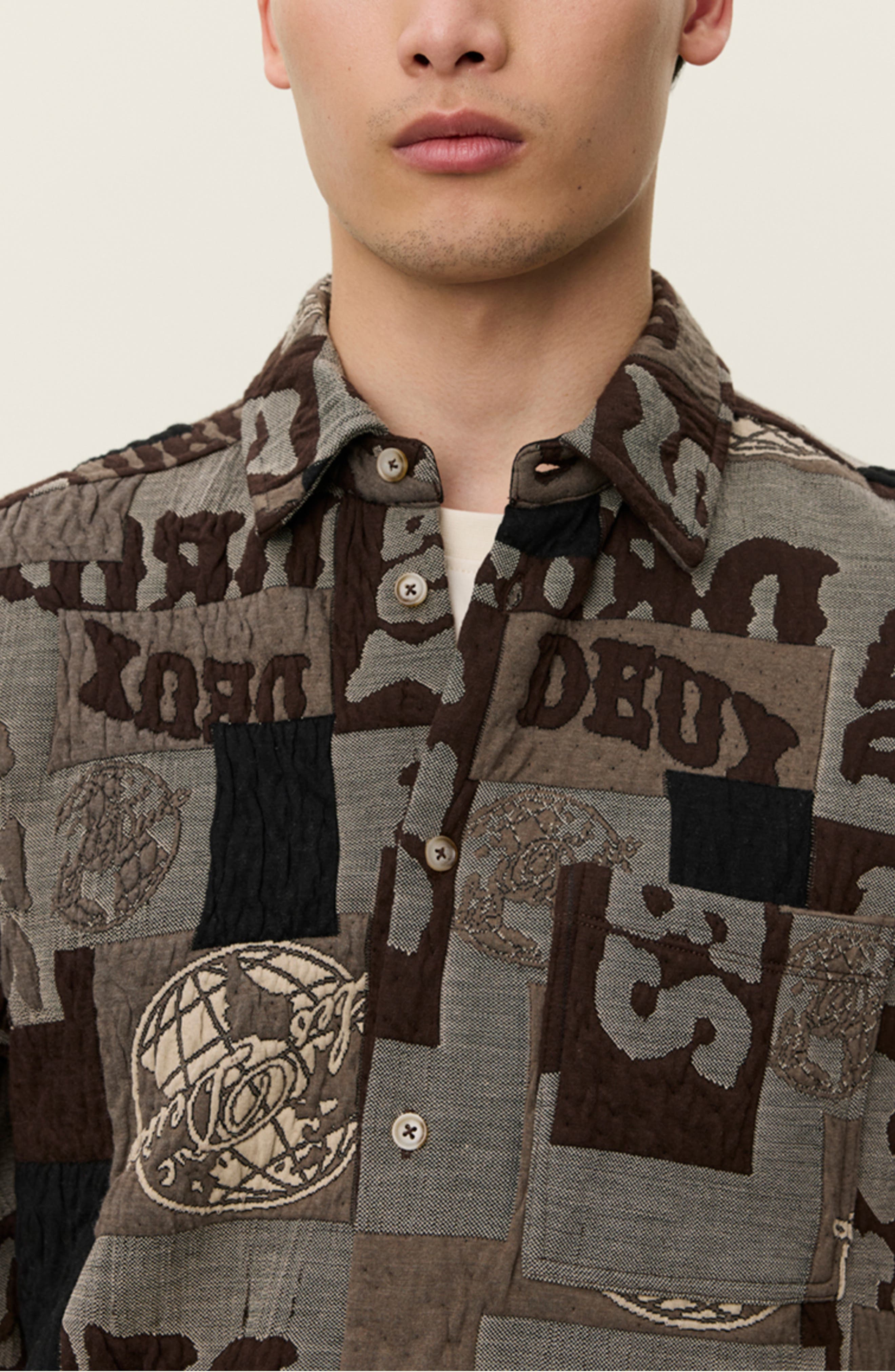 Kaleb Patchwork Jacquard Overshirt - image 2