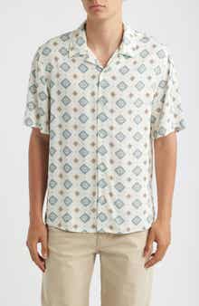 Didcot Ornate Tile Print Camp Shirt
