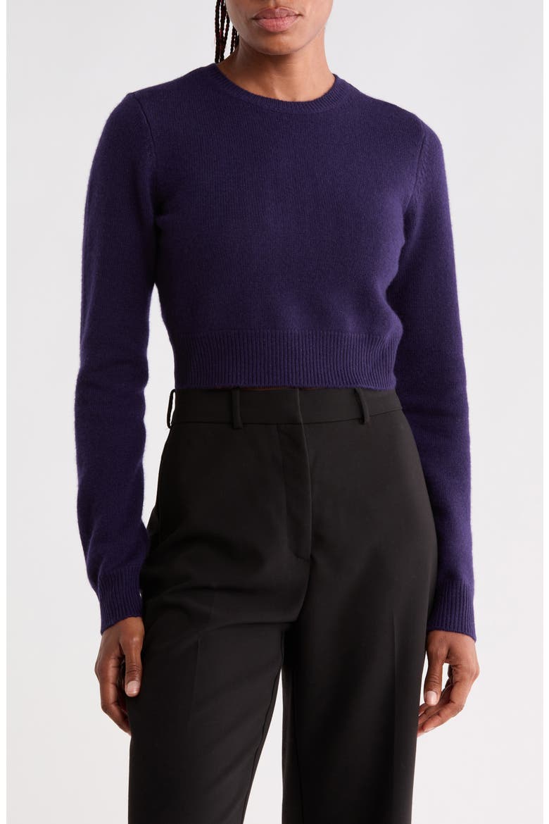 The Cashmere School Crewneck Sweater, Main, color, ROYAL PURPLE