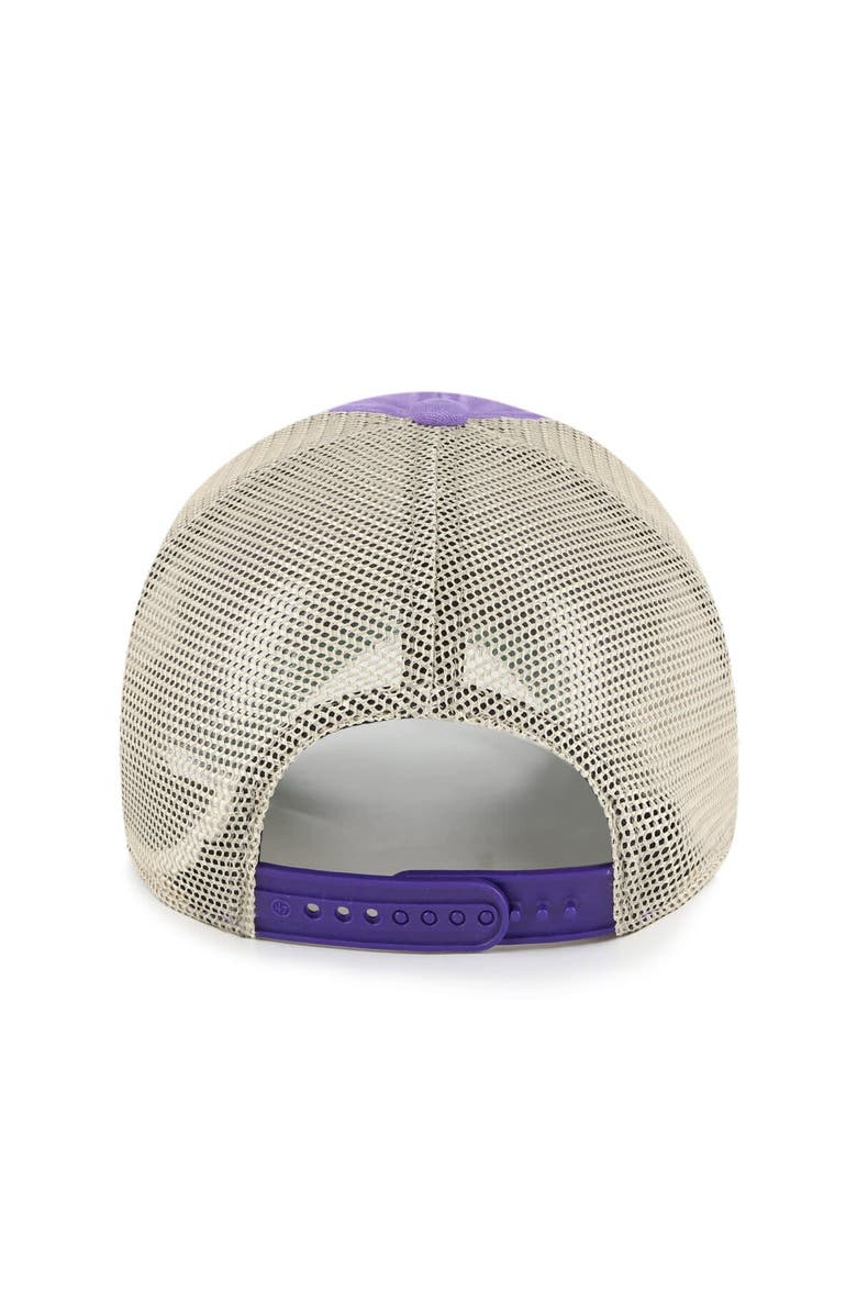 '47 Men's '47 Purple/Natural Los Angeles Lakers Four Stroke Clean Up Snapback Hat, Alternate, color, 