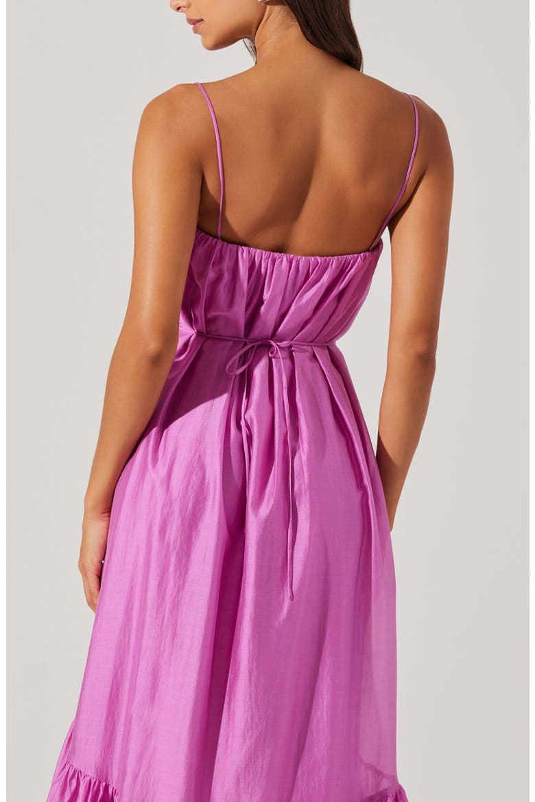 Elisha Ruffle High-Low Organza Dress, Alternate, color, MAGENTA