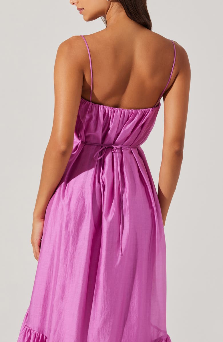 ASTR the Label Elisha Ruffle High-Low Organza Dress, Alternate, color,