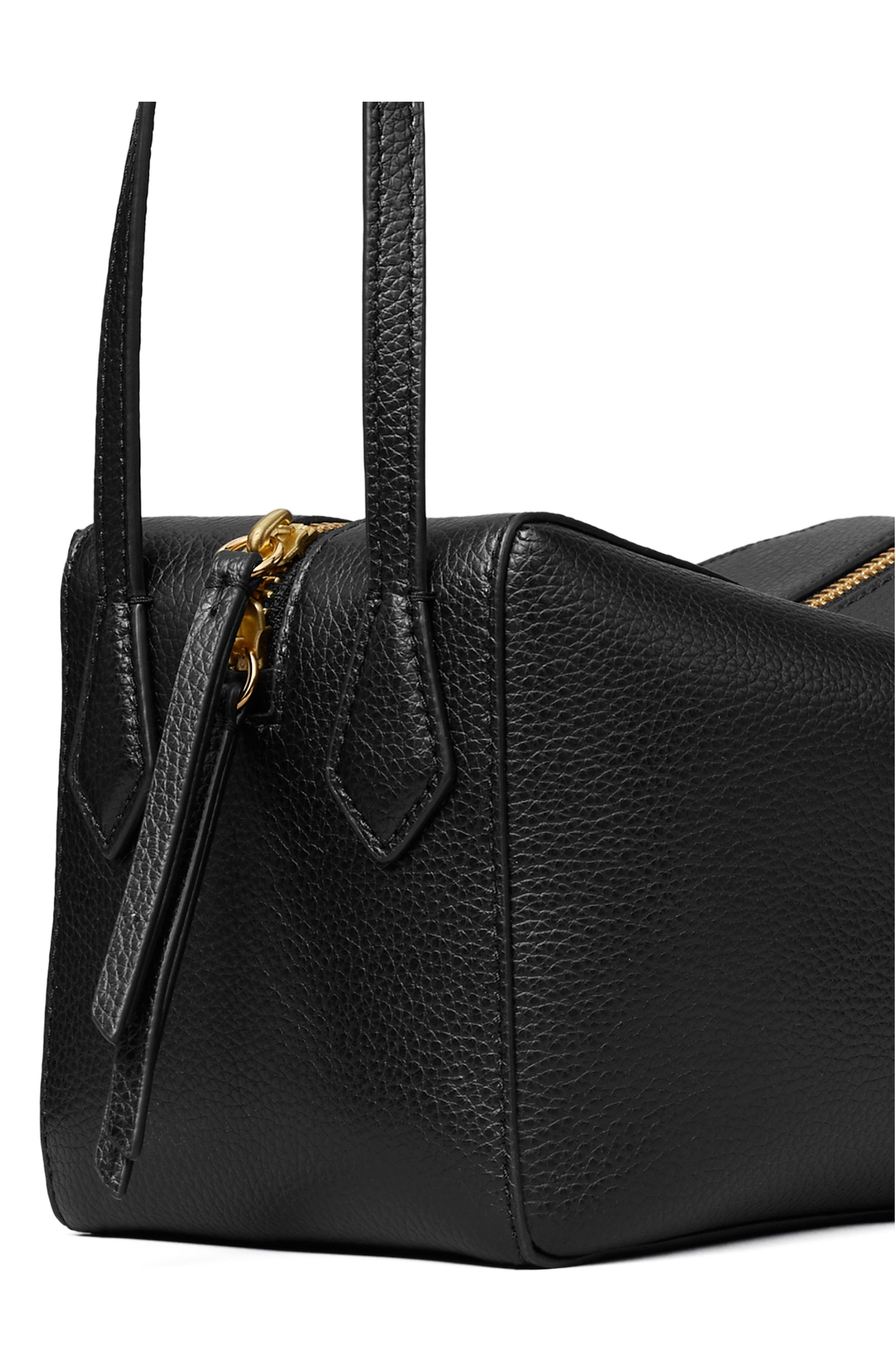 Perry Leather Crossbody Bag, Alternate, color, BLACK