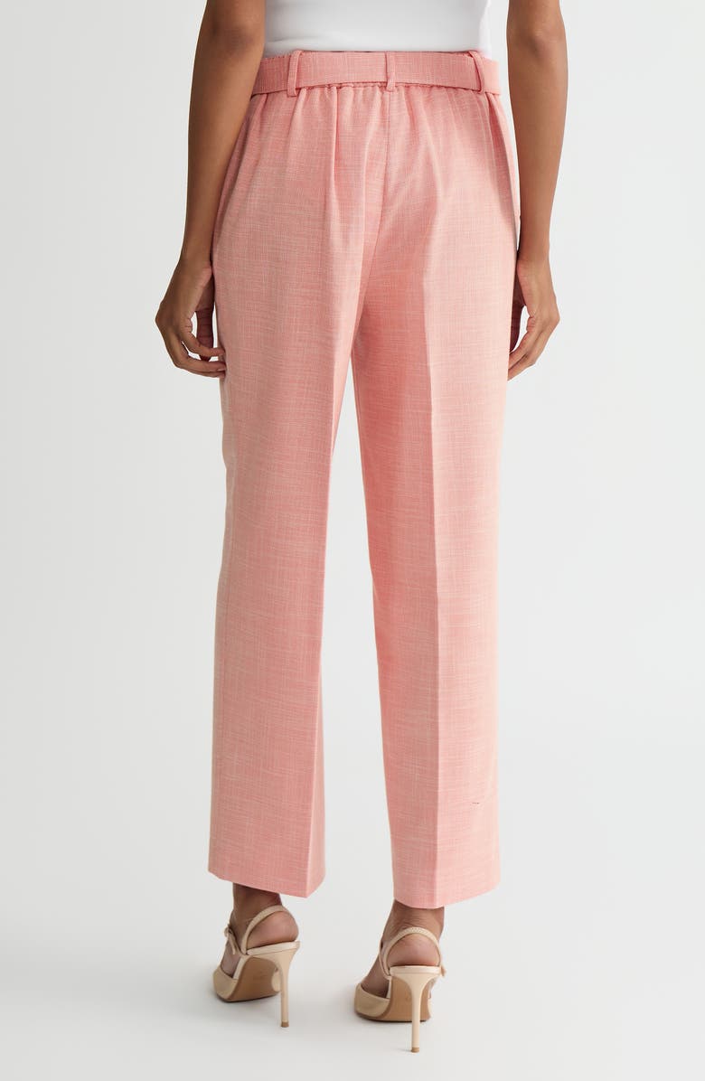 KASPER Belted Elastic Back Straight Leg Ankle Pants, Alternate, color, 