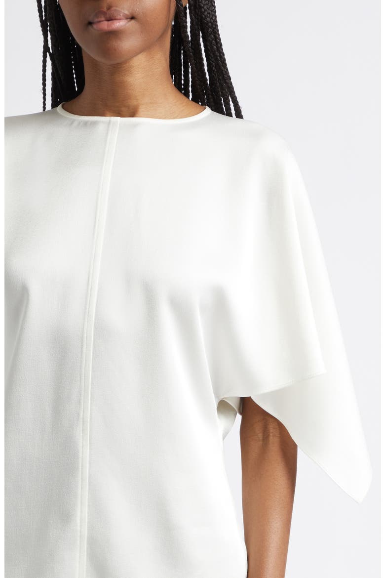 Handkerchief Sleeve Satin Top, Alternate, color, CREAM