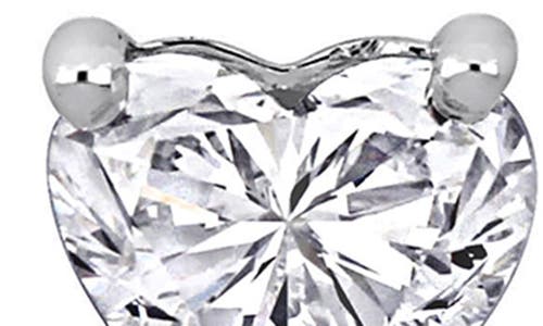 Created Forever Lab-grown Diamond Heart Stud Earrings In White