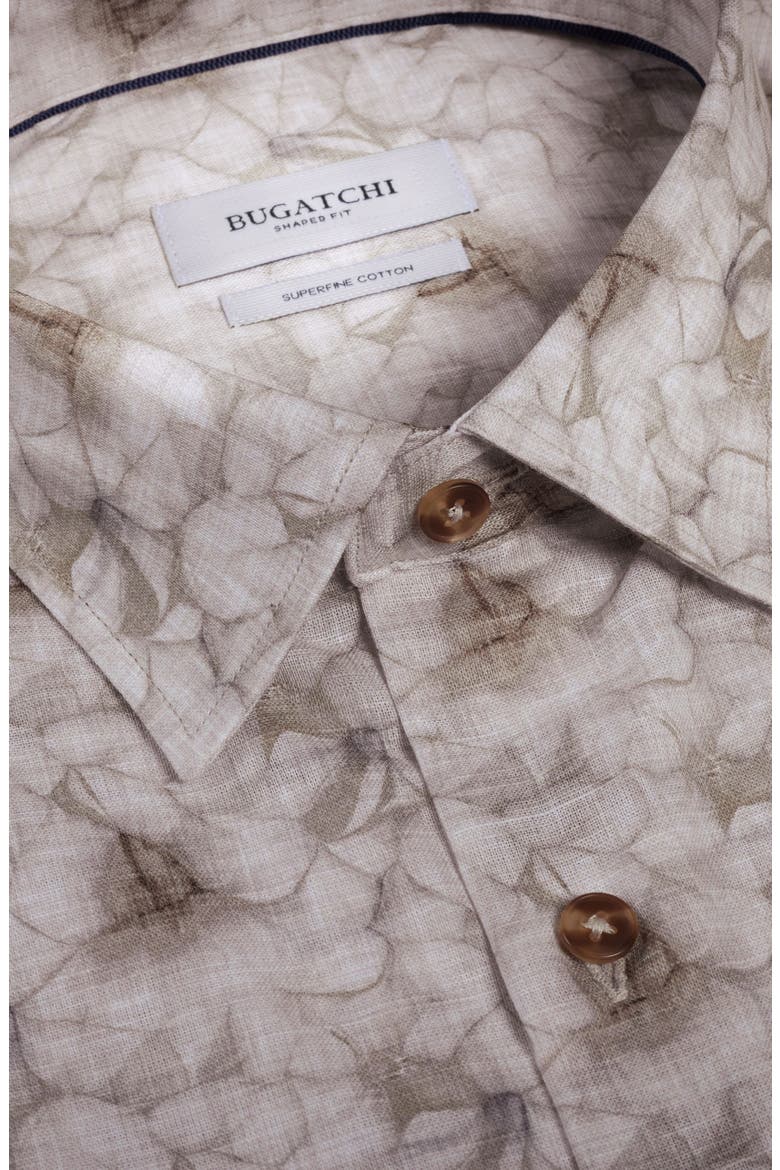 Julian Shaped Fit Floral Cotton Button-Up Shirt, Alternate, color, LIMESTONE