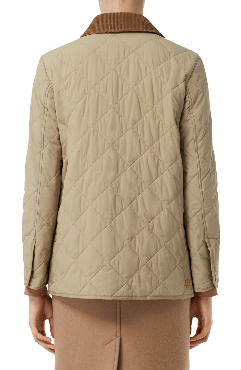 Burberry Cotswold Thermoregulated Quilted Barn Jacket, Alternate, color, Honey