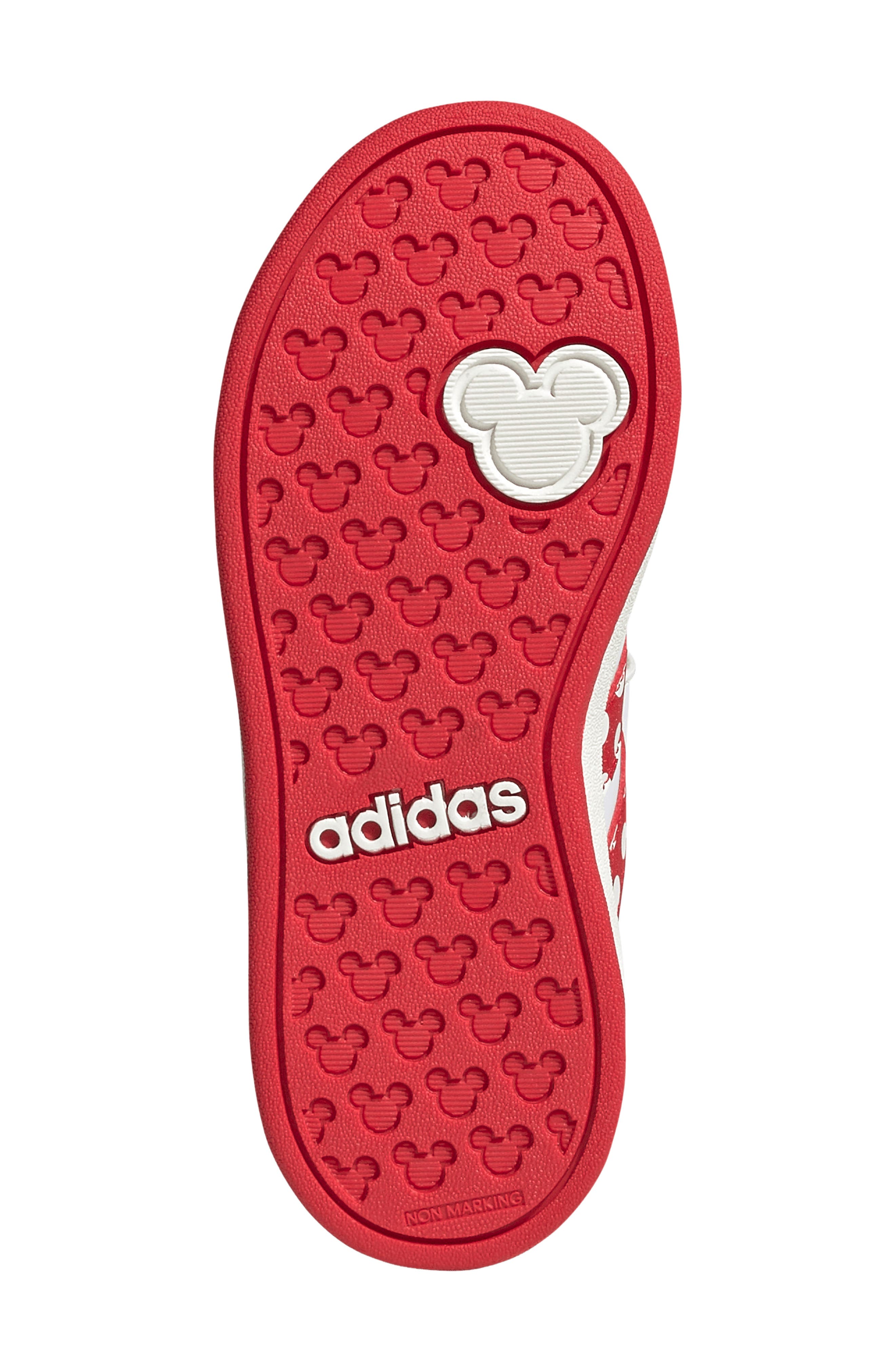 Kids' Grand Court Minnie Sneaker, Alternate, color, WHITE/ PURE RUBY/ OFF WHITE