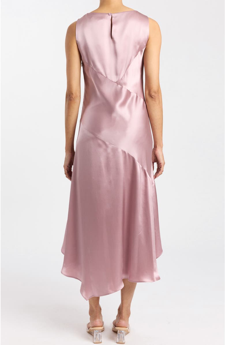 Santorelli Wynn Sleeveless Midi Sheath Dress in Silk Charmeuse, Alternate, color, Dusty Lilac