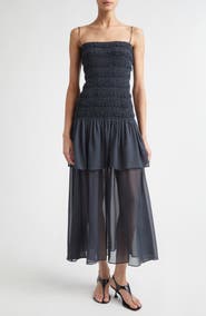 Proenza Schouler Michal Smocked Midi Dress