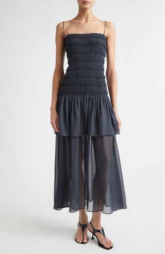 Michal Smocked Midi Dress