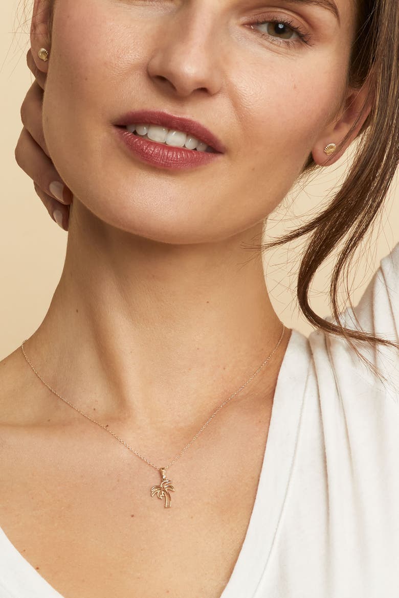 14K Yellow Gold Royal Palms Pendant Charm, Alternate, color, Yellow Gold