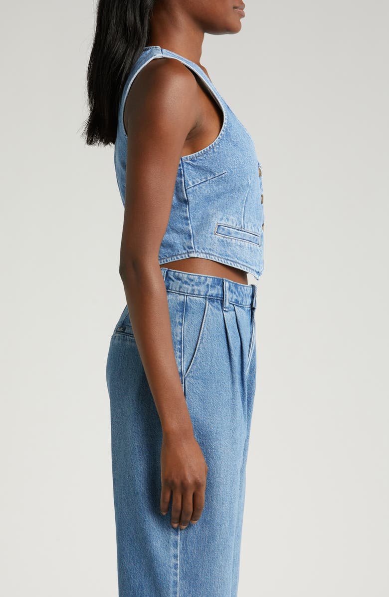 Rolla’s Dallas Denim Vest, Alternate, color, Mid Vintage Blue