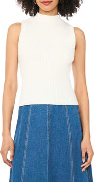 1.STATE Ribbed Mock Neck Sweater Tank