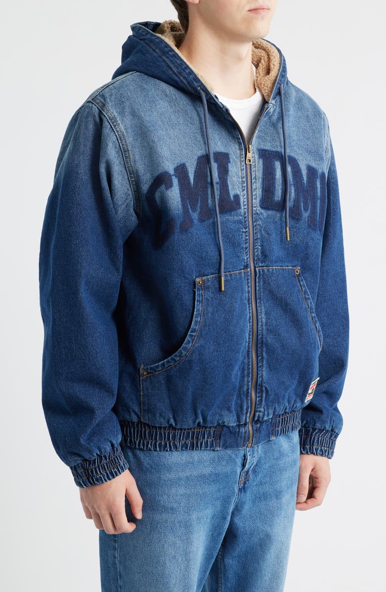 CRIMINAL DAMAGE Davies Hooded Denim Jacket, Alternate, color, Washed Blue