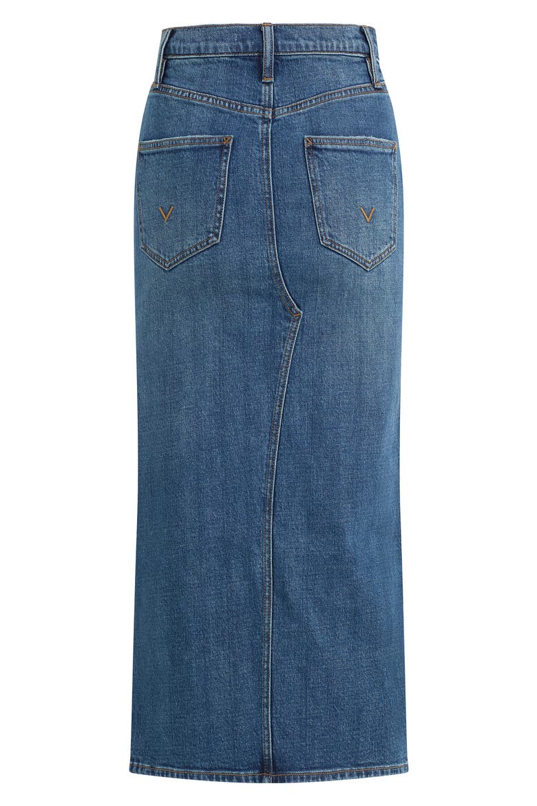 Reconstructed Denim Midi Skirt, Alternate, color, ZION